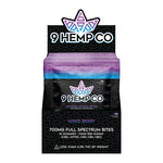 9 Hemp Co Mixed Berry 700MG Gummy Bites - 10 Count Display