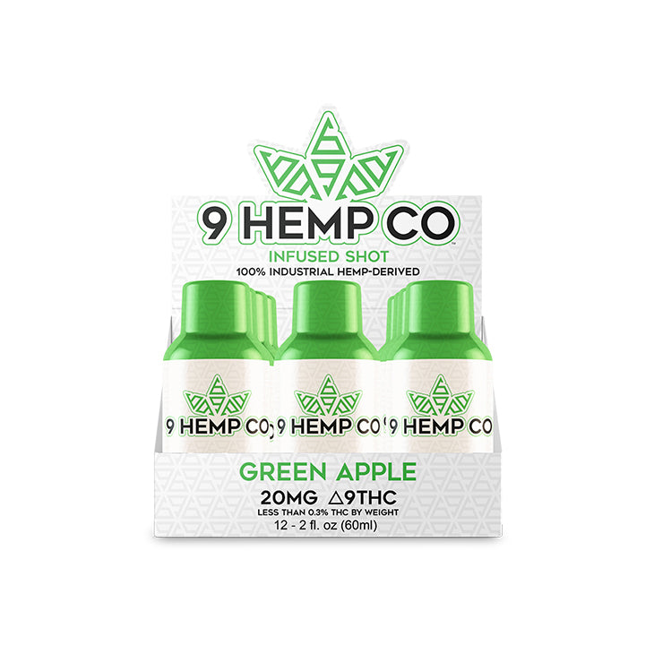 9 Hemp Co 20MG Per 2oz Shot - 12 Count Display