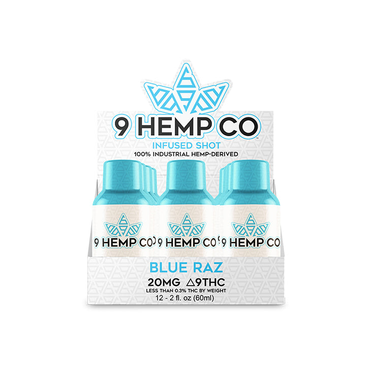 9 Hemp Co 20MG Per 2oz Shot - 12 Count Display